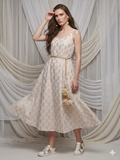 Ivory Gold Midi Dress