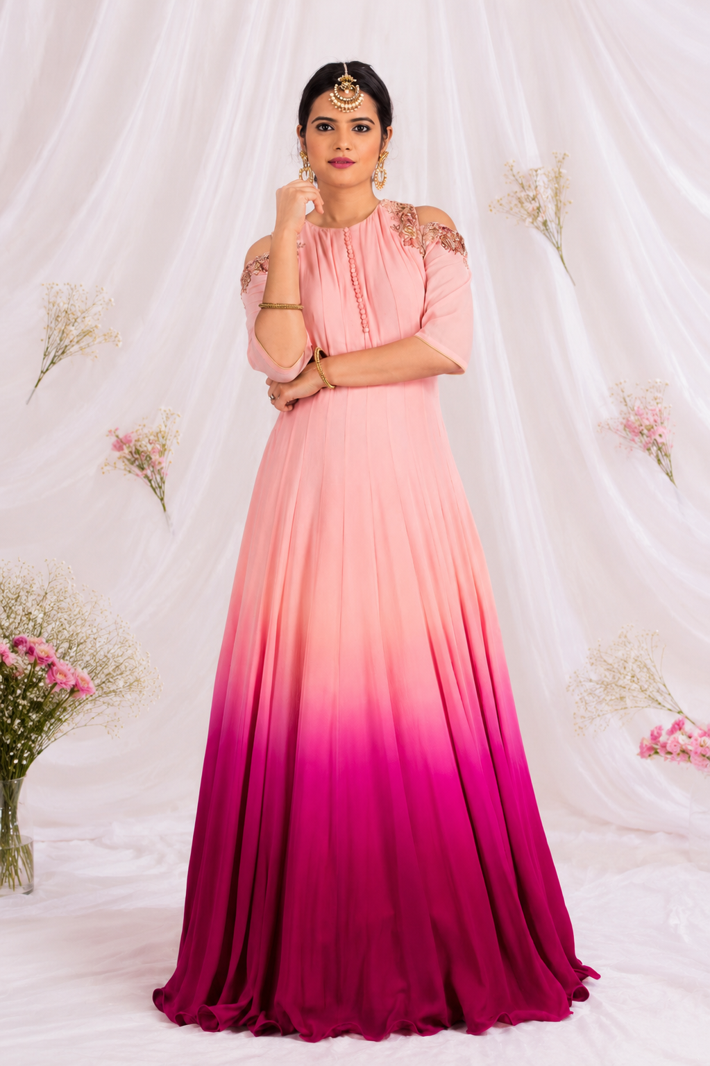 Ombre Pink Festive Gown