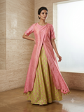 Pink Layered Festive Jacket Set