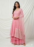 Blush Pink Anarkali Sharara