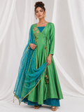Emerald Wrap Anarkali Set
