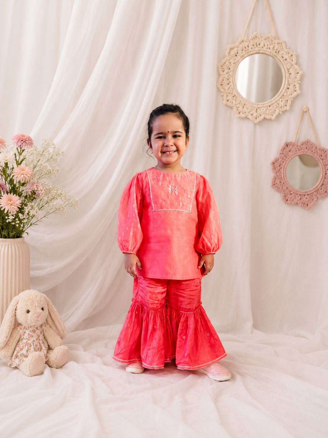 Lime Blossom Embroidered Dress