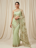 Wine Velvet & Pink Designer Saree