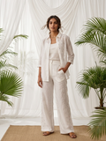 White Vine Linen Co-ord Set