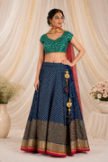 Maroon Velvet Embroidered Lehenga Set