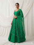 Emerald Vine Scallop Lehenga